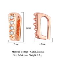 1 Piece Copper Zircon Geometric Jewelry Buckle Simple Style sku image 3