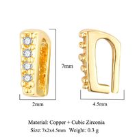 1 Piece Copper Zircon Geometric Jewelry Buckle Simple Style sku image 2