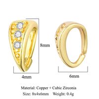1 Piece Copper Zircon Geometric Jewelry Buckle Simple Style sku image 5