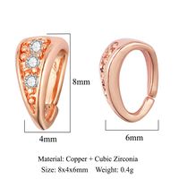 1 Piece Copper Zircon Geometric Jewelry Buckle Simple Style sku image 6