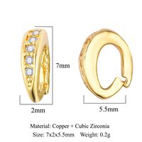 1 Piece Copper Zircon Geometric Jewelry Buckle Simple Style sku image 8