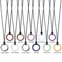 Simple Style Round Crystal Unisex Solitaire Necklace main image 3