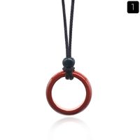 Simple Style Round Crystal Unisex Solitaire Necklace sku image 1