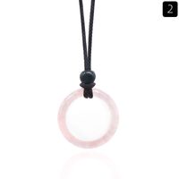 Simple Style Round Crystal Unisex Solitaire Necklace sku image 2