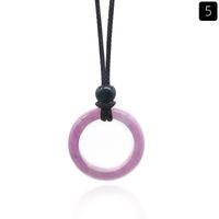 Simple Style Round Crystal Unisex Solitaire Necklace sku image 5