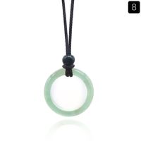 Simple Style Round Crystal Unisex Solitaire Necklace sku image 8