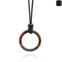 Simple Style Round Crystal Unisex Solitaire Necklace sku image 11