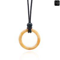 Simple Style Round Crystal Unisex Solitaire Necklace sku image 9