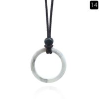 Simple Style Round Crystal Unisex Solitaire Necklace sku image 13