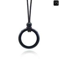Simple Style Round Crystal Unisex Solitaire Necklace sku image 14