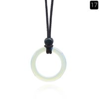 Simple Style Round Crystal Unisex Solitaire Necklace sku image 16
