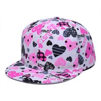 Women's Simple Style Heart Shape Feather Flower Flat Eaves Baseball Cap sku image 1