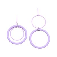 1 Pair Exaggerated Simple Style Round Spray Paint Alloy Drop Earrings main image 3