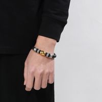 Hip-hop Geometric Pu Leather Men's Bracelets Necklace main image 7