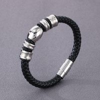 Hip-hop Geometric Pu Leather Men's Bracelets Necklace main image 6