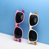 Cartoon Style Cute Color Block Pc Oval Frame Full Frame Kids Sunglasses main image 4