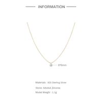 Simple Style Geometric Sterling Silver Plating Zircon Pendant Necklace main image 2