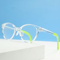 Simple Style Solid Color Pc Oval Frame Full Frame Optical Glasses main image 4