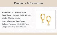 1 Pair Simple Style Geometric Plating Sterling Silver Drop Earrings main image 2