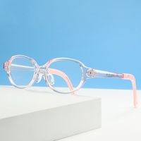 Simple Style Solid Color Pc Oval Frame Full Frame Optical Glasses main image 1