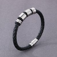 Simple Style Round Pu Leather Men's Bracelets Necklace main image 5