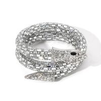 Cool Style Shiny Snake Alloy Rhinestone Plating Women's Bracelets Earrings Necklace sku image 3