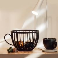 Elegant Retro Solid Color Iron Hollow Out Storage Basket main image video