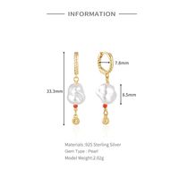 1 Pair Elegant Snowflake Plating Sterling Silver Drop Earrings main image 6