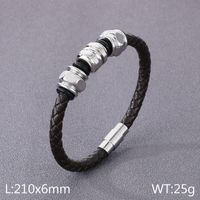 Simple Style Geometric Pu Leather Men's Bracelets Necklace sku image 2