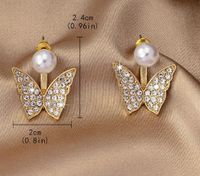 1 Pair Elegant Butterfly Plating Alloy Zinc Ear Studs main image 2