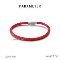 Simple Style Solid Color Leather Rope Men's Bracelets Necklace main image 3