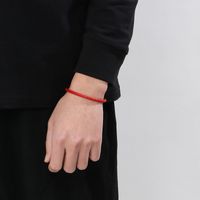 Simple Style Solid Color Leather Rope Men's Bracelets Necklace main image 7