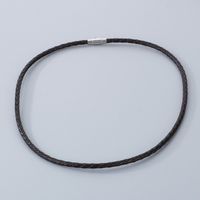 Simple Style Solid Color Leather Rope Men's Bracelets Necklace main image 5