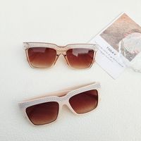IG Style Elegant Solid Color Pc Resin Square Diamond Full Frame Women's Sunglasses main image 7