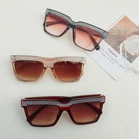 IG Style Elegant Solid Color Pc Resin Square Diamond Full Frame Women's Sunglasses main image 5