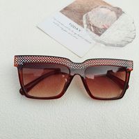 IG Style Elegant Solid Color Pc Resin Square Diamond Full Frame Women's Sunglasses sku image 1