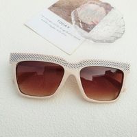 IG Style Elegant Solid Color Pc Resin Square Diamond Full Frame Women's Sunglasses sku image 3