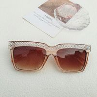 IG Style Elegant Solid Color Pc Resin Square Diamond Full Frame Women's Sunglasses sku image 5