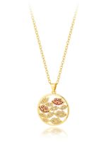 Copper Elegant Simple Style Lips Heart Shape Plating Inlay Zircon Pendant Necklace main image 4