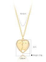 Copper Elegant Simple Style Lips Heart Shape Plating Inlay Zircon Pendant Necklace main image 3