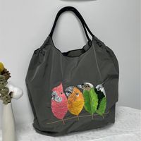 Mujeres Grande Nylon Bloque De Color Estilo Étnico Estilo Clásico Cuadrado Abierto Bolsas De Hombro sku image 9