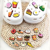 Color Block Shoe Accessories Silica Gel Slippers Summer Shoe Buckle main image 2