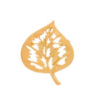 Elegant Business Leaf Alloy Plating Hollow Out Unisex Brooches main image 1