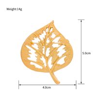 Elegant Business Leaf Alloy Plating Hollow Out Unisex Brooches main image 2