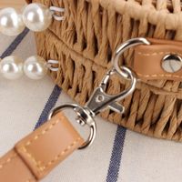 Women's Small Straw Solid Color Vintage Style Classic Style Semicircle Lock Clasp Straw Bag main image 8