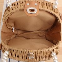 Women's Small Straw Solid Color Vintage Style Classic Style Semicircle Lock Clasp Straw Bag main image 6