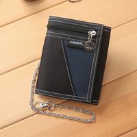 Men's Solid Color Canvas Velcro Coin Purse sku image 5