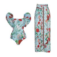 Women's Elegant Ditsy Floral 2 Pieces Set One Piece Swimwear main image 5