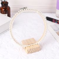 Elegant Sweet Round PP Solid Wood Lace Jewelry Rack main image 5