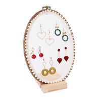 Elegant Sweet Round PP Solid Wood Lace Jewelry Rack main image 2